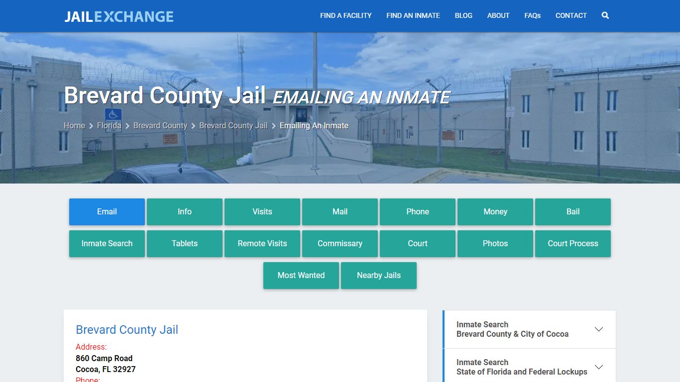 Inmate Text, Email - Brevard County Jail, FL - Jail Exchange